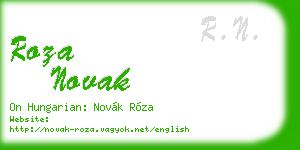 roza novak business card